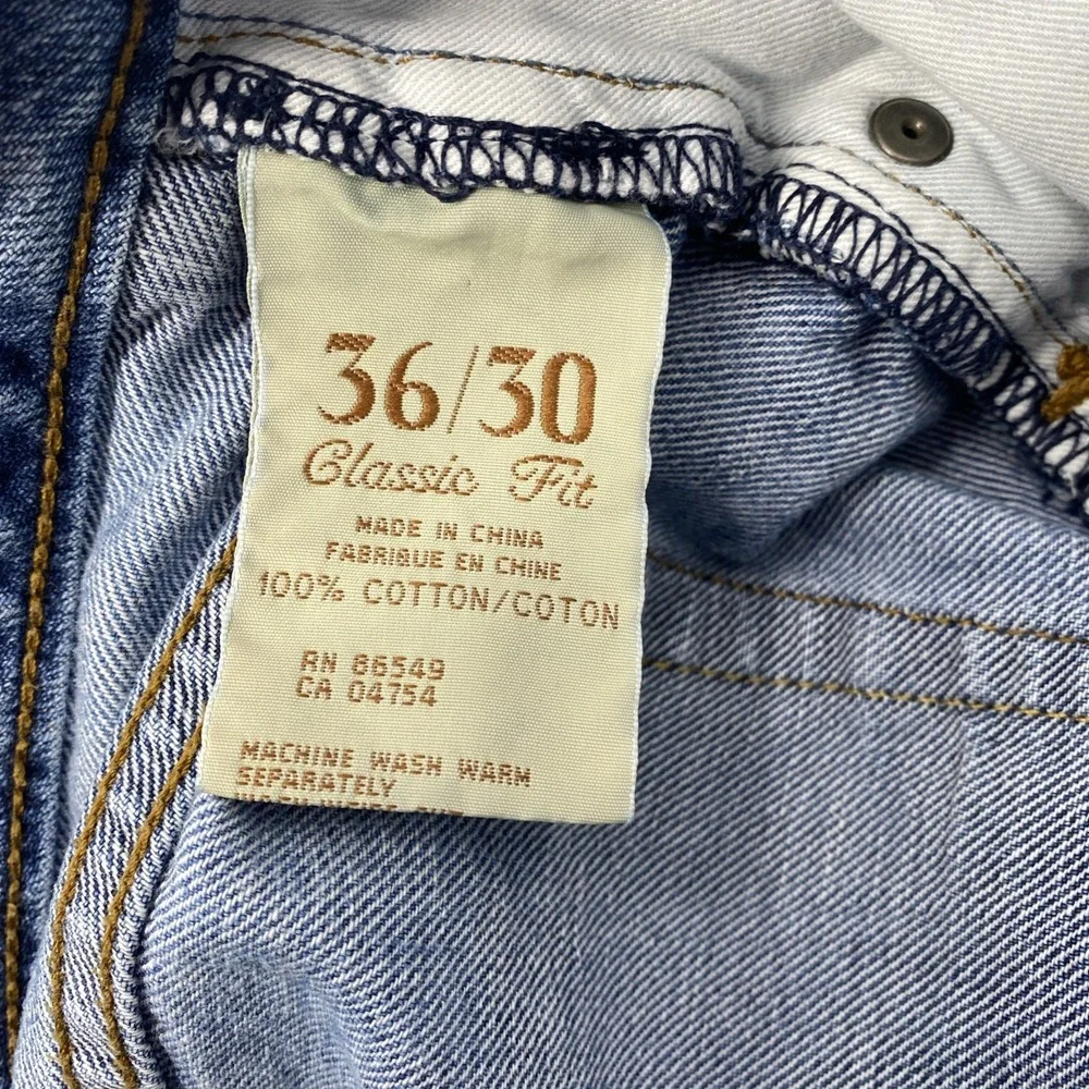 Tommy Bahama Jeans Mens Tag 36x30 Actual 35x28‎ Blue Classic Straight Coastal